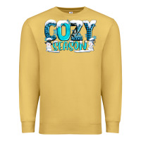 Antique Gold cozy season with snowman ado Premium Sweatshirt - AdoDesignShop