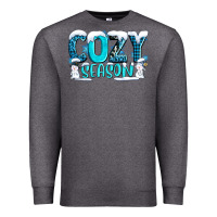 Charcoal Heather cozy season with snowman ado Premium Sweatshirt - AdoDesignShop