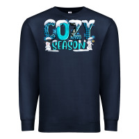 Navy cozy season with snowman ado Premium Sweatshirt - AdoDesignShop