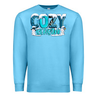 Ocean Blue cozy season with snowman ado Premium Sweatshirt - AdoDesignShop