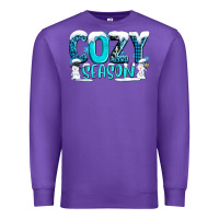 Purple cozy season with snowman ado Premium Sweatshirt - AdoDesignShop