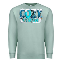 Seafoam cozy season with snowman ado Premium Sweatshirt - AdoDesignShop
