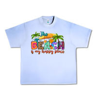 Grape Ice the beach is my happy place Urban Heavy Tee - RanaPortraitStore