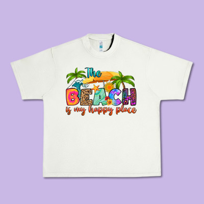 The Beach Is My Happy Place Urban Heavy Tee Designed By Ranaportraitstore
