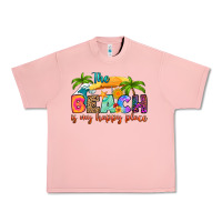 Salmon the beach is my happy place Urban Heavy Tee - RanaPortraitStore