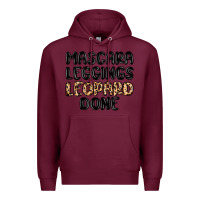Burgundy mascara leopard done Premium Hoodie - MaliasSmallBusiness