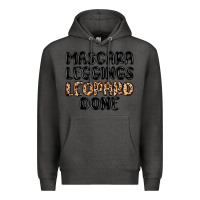 Charcoal Heather mascara leopard done Premium Hoodie - MaliasSmallBusiness