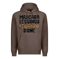 Coffee mascara leopard done Premium Hoodie - MaliasSmallBusiness