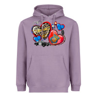 Western Leopard  Police Hearts Heavyweight Hoodie | Teevron