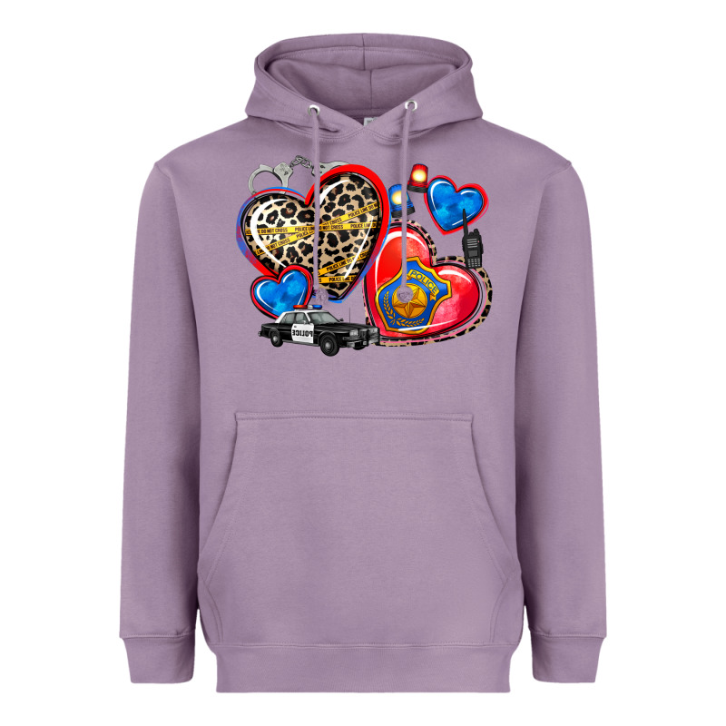 Western Leopard  Police Hearts Heavyweight Hoodie by AdoDesignShop | Teevron