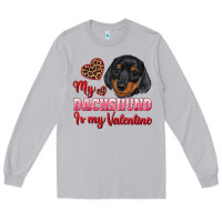 Moon Dust my dachshund is my valentine Long Sleeve Tee - RanaPortraitStore