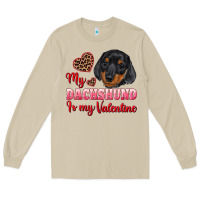 Mushroom my dachshund is my valentine Long Sleeve Tee - RanaPortraitStore