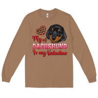 Toasted Coconut my dachshund is my valentine Long Sleeve Tee - RanaPortraitStore