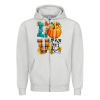 Dove Grey love pumpkin Zipper Hoodie - HRA Design Shop