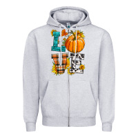 Heather Grey love pumpkin Zipper Hoodie - HRA Design Shop