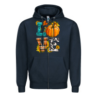 Navy love pumpkin Zipper Hoodie - HRA Design Shop