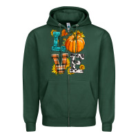 Sports Green love pumpkin Zipper Hoodie - HRA Design Shop