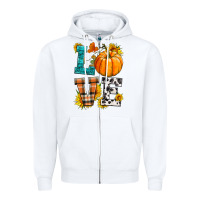 White love pumpkin Zipper Hoodie - HRA Design Shop