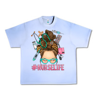 Grape Ice messy bun nurse life Urban Heavy Tee - RanaPortraitStore
