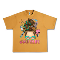 Peanut Butter messy bun nurse life Urban Heavy Tee - RanaPortraitStore