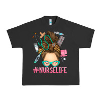 Pigment Black messy bun nurse life Urban Heavy Tee - RanaPortraitStore