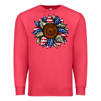 Cardinal sunflower american flag Premium Sweatshirt - JahusDesignShop