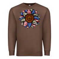 Chestnut sunflower american flag Premium Sweatshirt - JahusDesignShop