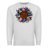 Dove Grey sunflower american flag Premium Sweatshirt - JahusDesignShop