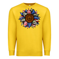 Lemon sunflower american flag Premium Sweatshirt - JahusDesignShop