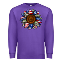 Purple sunflower american flag Premium Sweatshirt - JahusDesignShop