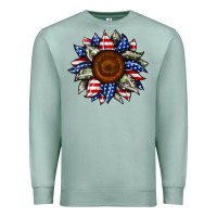 Seafoam sunflower american flag Premium Sweatshirt - JahusDesignShop