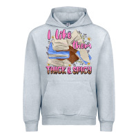 Heather Grey i like them thick and spicy Urban Hoodie - MaliasSmallBusiness