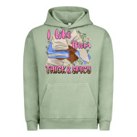 Pigment Oil Green i like them thick and spicy Urban Hoodie - MaliasSmallBusiness