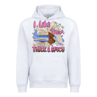 White i like them thick and spicy Urban Hoodie - MaliasSmallBusiness