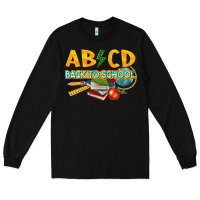 Black abcd back to school Long Sleeve Tee - texasbilliewilder