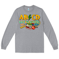 Heather Grey abcd back to school Long Sleeve Tee - texasbilliewilder