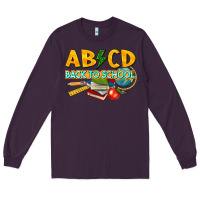 Plum abcd back to school Long Sleeve Tee - texasbilliewilder
