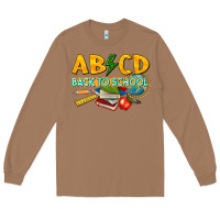 Toasted Coconut abcd back to school Long Sleeve Tee - texasbilliewilder