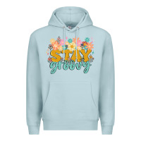 Blue Mist stay groovy Premium Hoodie - MaliasSmallBusiness