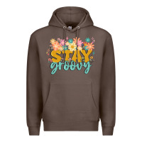 Coffee stay groovy Premium Hoodie - MaliasSmallBusiness