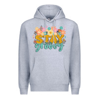 Heather Grey stay groovy Premium Hoodie - MaliasSmallBusiness