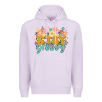 Lilac stay groovy Premium Hoodie - MaliasSmallBusiness