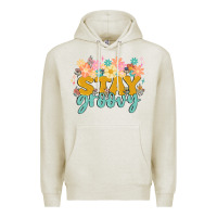 Oatmeal Heather stay groovy Premium Hoodie - MaliasSmallBusiness