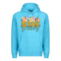 Ocean Blue stay groovy Premium Hoodie - MaliasSmallBusiness