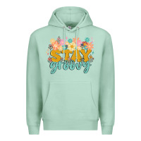 Seafoam stay groovy Premium Hoodie - MaliasSmallBusiness
