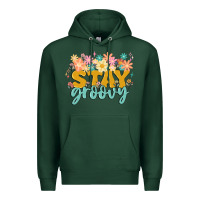 Sports Green stay groovy Premium Hoodie - MaliasSmallBusiness