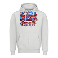 Dove Grey American honey 4th of july Zipper Hoodie - CowGirlArtShop