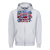 Heather Grey American honey 4th of july Zipper Hoodie - CowGirlArtShop