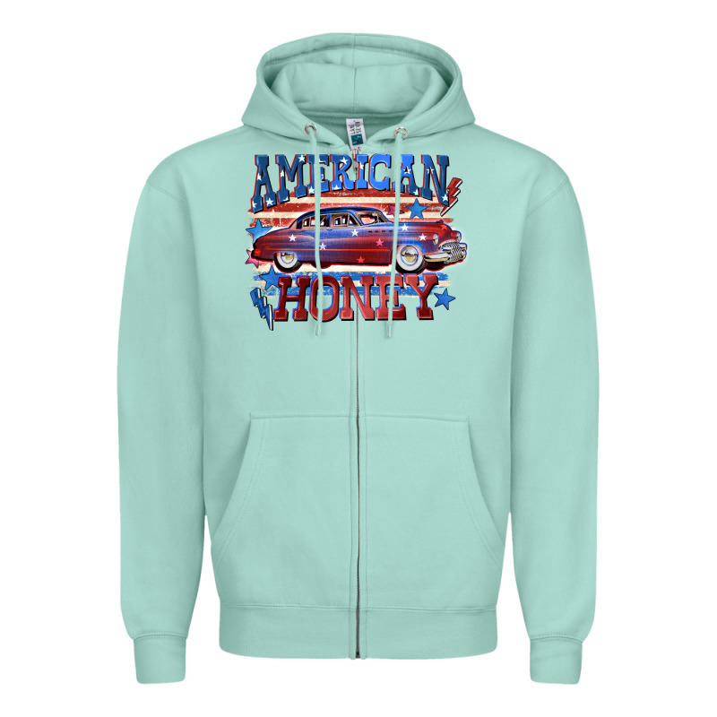 American Honey 4th Of July Zipper Hoodie by CowGirlArtShop | Teevron