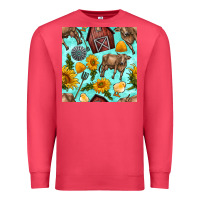 Cardinal farm seamless pattern Premium Sweatshirt - BundleAndBundleShop